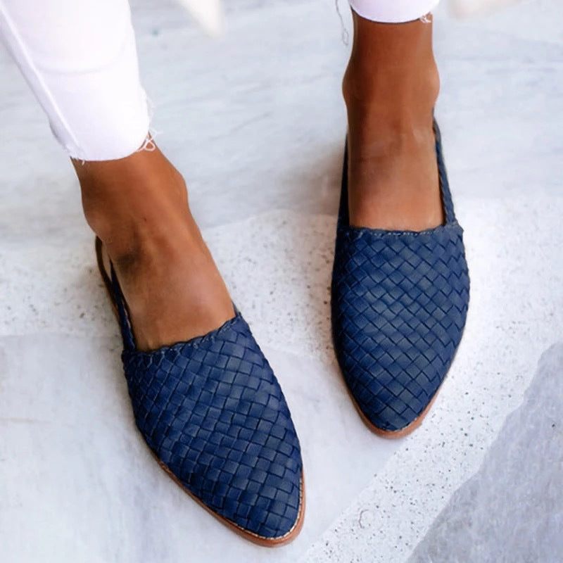 Serria | Women's Comfortable Leather Comfort Sandals — Blue