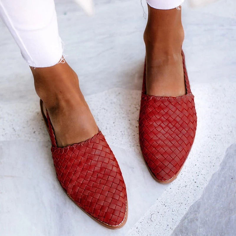 Serria | Women's Comfortable Leather Comfort Sandals — Red