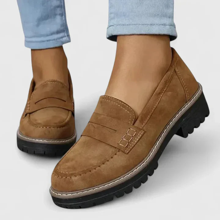 Severine | Women's Orthopedic Comfort Slip-On Orthopedic Arch Support Loafers — Brown