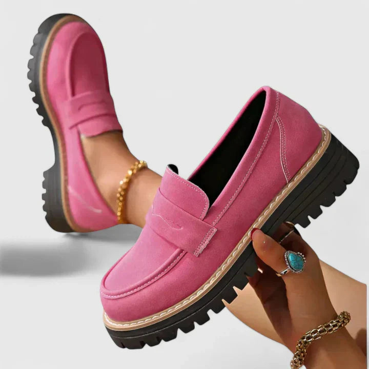 Severine | Women's Orthopedic Comfort Slip-On Orthopedic Arch Support Loafers — Pink