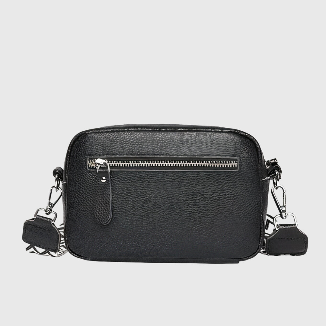 Solisse | Women's Casual Stretch Leather Crossbody Bag with Wide Strap Top — 2