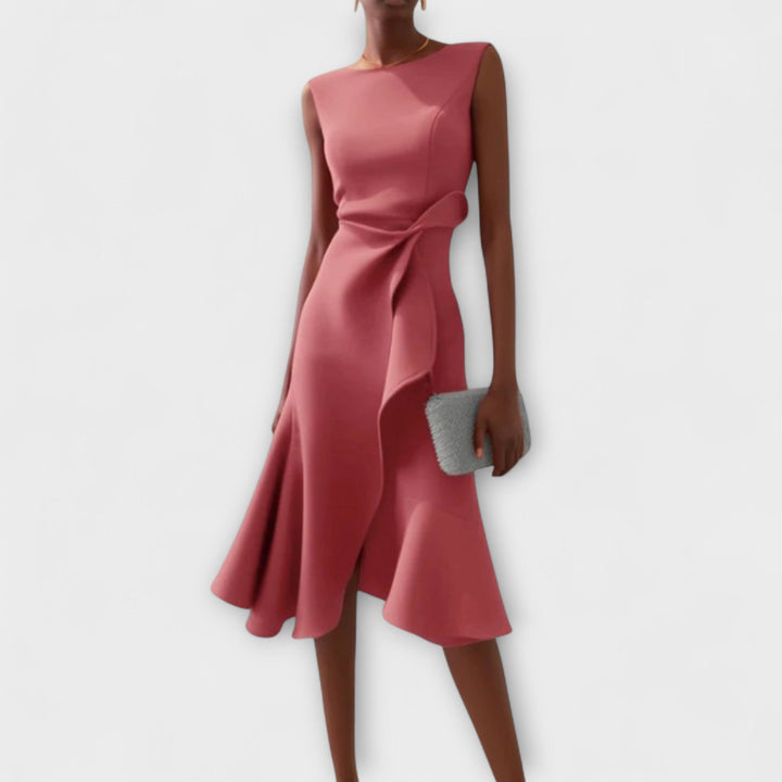 Stella | Women's Wedding Guest Elegant Sleeveless Dresses — Light Pink