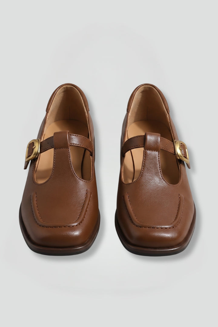 Talisa | Women's Comfort Slip-On Orthopaedic Mary Jane Shoes with T Strap Buckle for Everyday Wear Flats — 1