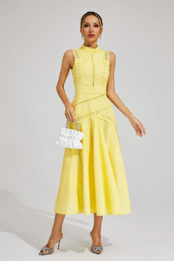 Veraina | Stunning Summer Flowy Midi Wedding Guest Dress For Weddings And Garden Parties
