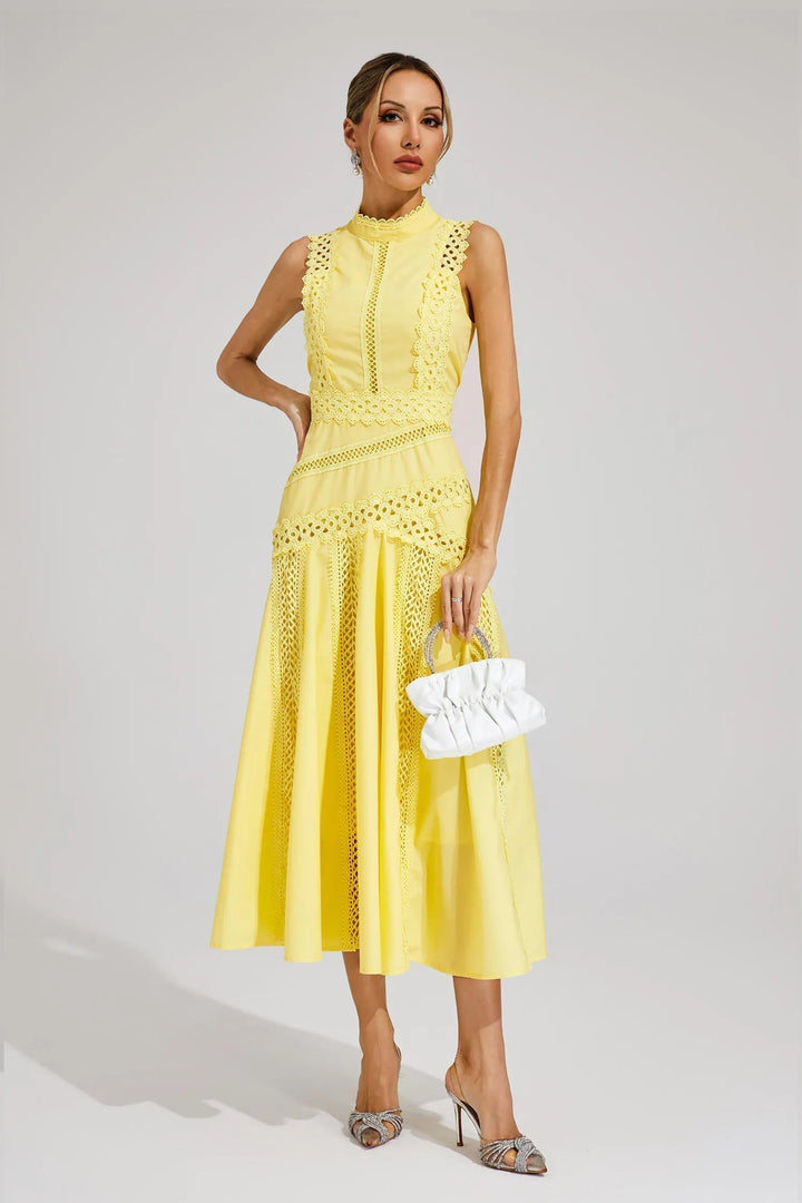 Veraina | Stunning Summer Flowy Midi Wedding Guest Dress For Weddings And Garden Parties