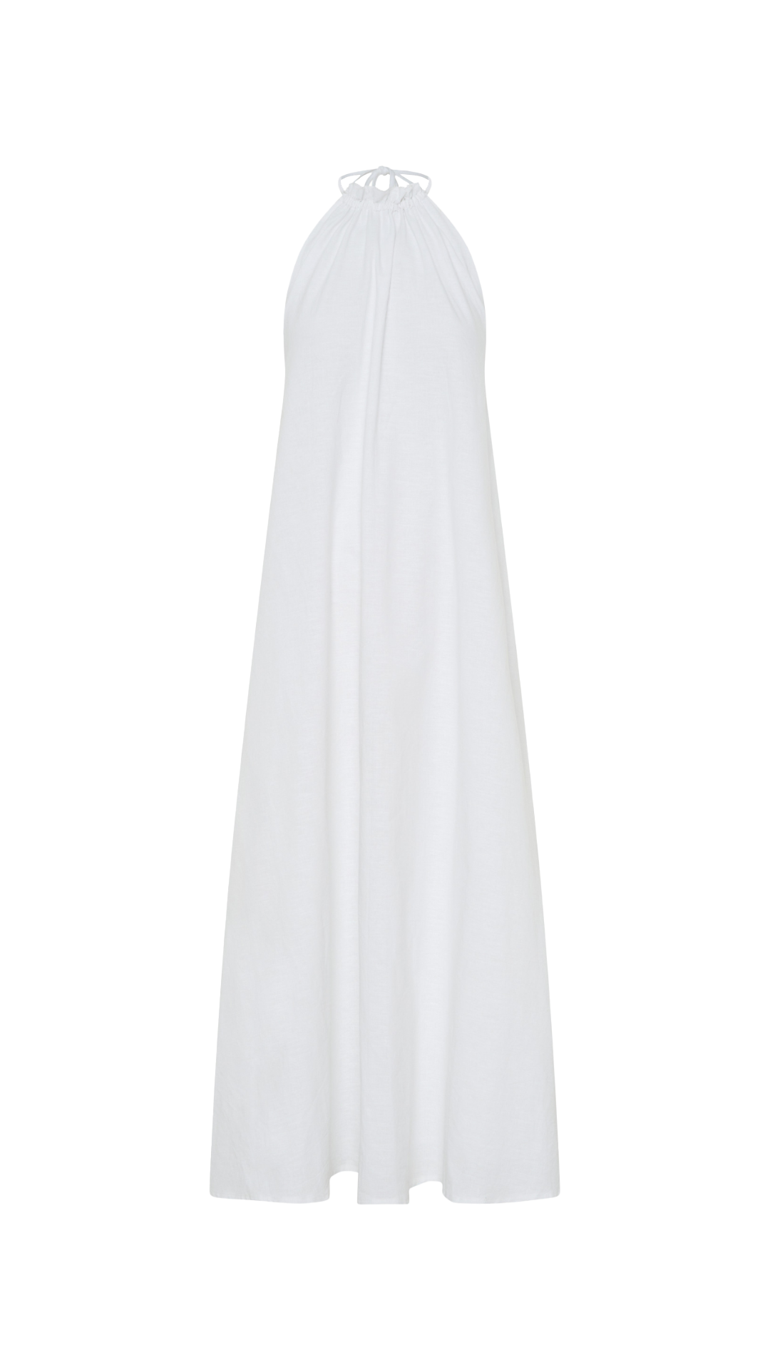 Veralia | Women's Linen Maxi Dress Wedding Guest - White