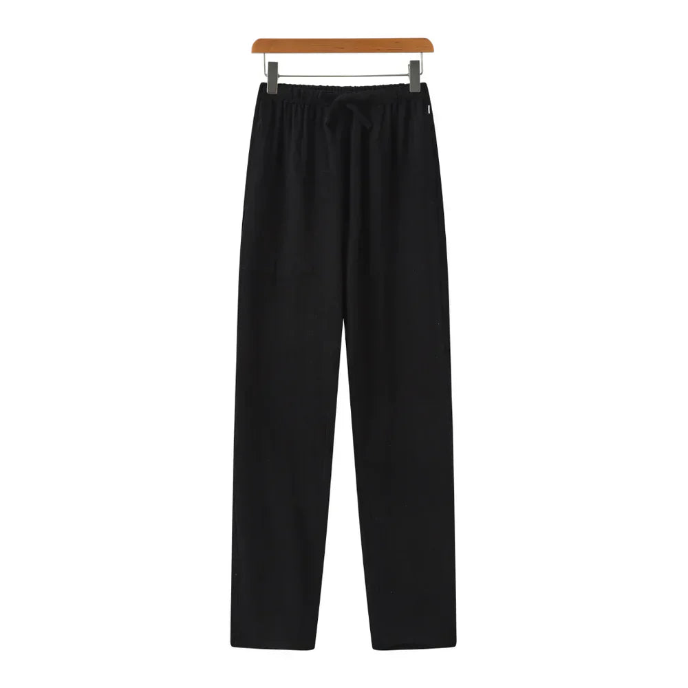 Wrenlise | Women's Wide-Leg Marrakech - Linen Pants — Black