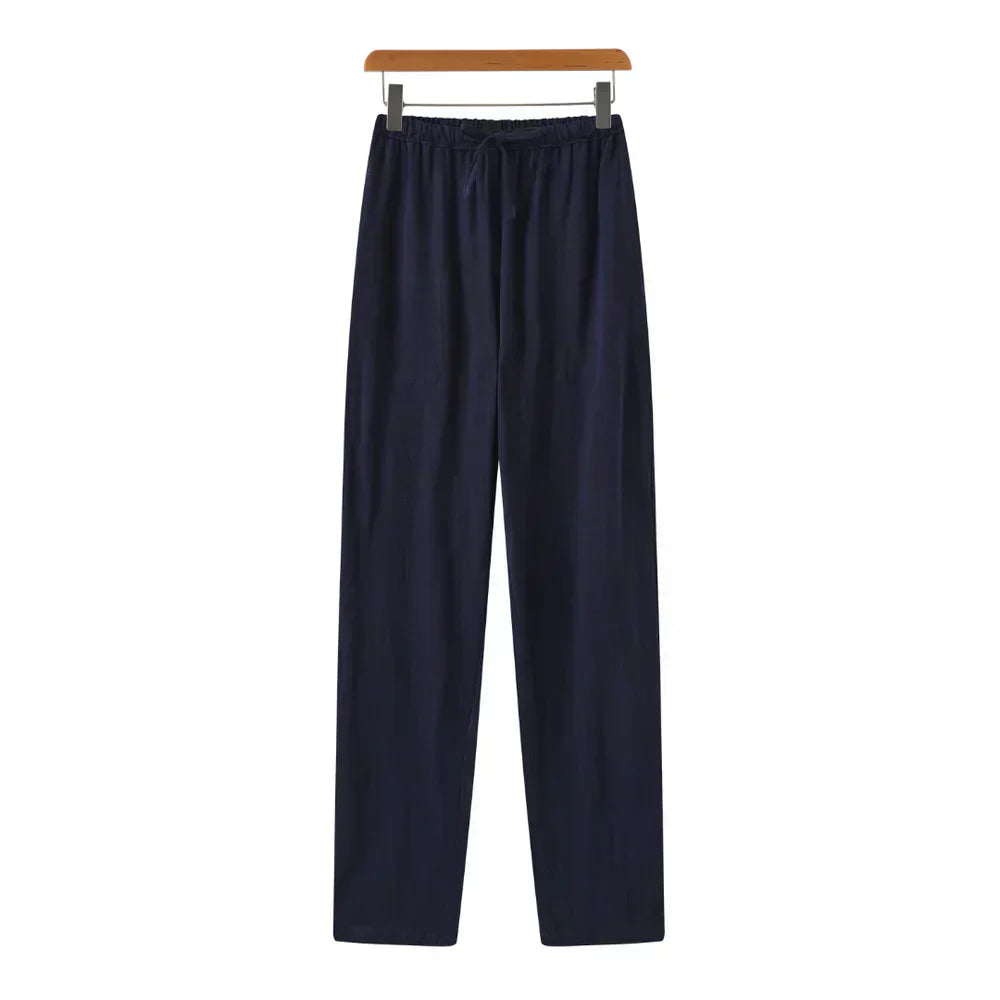 Wrenlise | Women's Wide-Leg Marrakech - Linen Pants — Blue