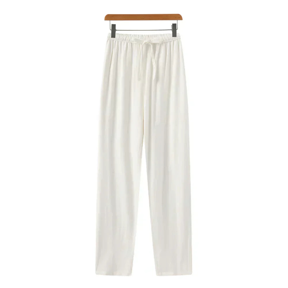 Wrenlise | Women's Wide-Leg Marrakech - Linen Pants — White