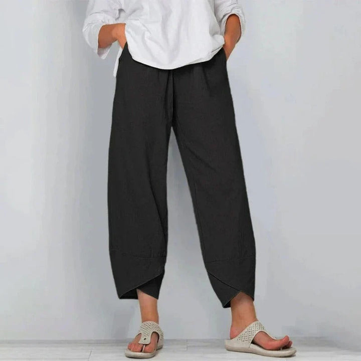 Wynetta | Women's Linen Wide-Leg Pants — 2