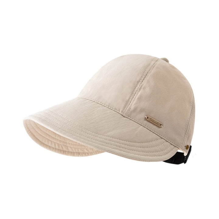 Zillathea | Women's Casual Stretch Wide-Brim Sun Hat Top — Beige