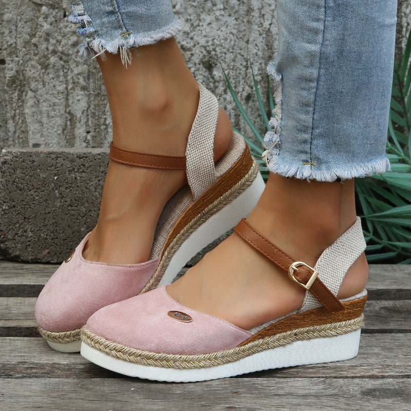 Zoe | Women's Comfortable Summer Espadrille Wedge Sandals with Closed Toe — 1